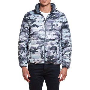 OEM estilo personalizado Camo diseño High Street chaqueta de invierno para hombre 2024 poliéster lona impermeable Stand Collar XS tamaño - Product Image 6