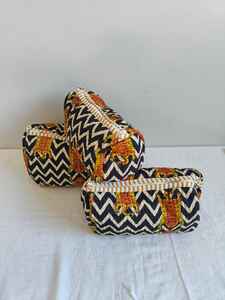 Set Of 3 Cotton Quilted Makeup <b>Bag</b> & Organizer Cotton <b>Toiletry</b> Case Travel <b>Bag</b> Tiger Print Makeup <b>Bag</b> <b>Toiletries</b> Organizer <b>Bag</b> - Product Image 3