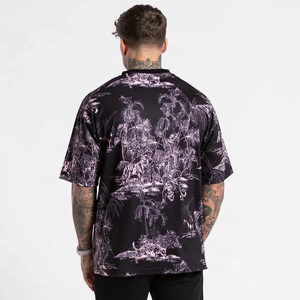 T-shirt Homme Oversize 280g en Coton Épais Imprimé Graphique Respirant Écologique Style Urbain Décontracté - Product Image 3