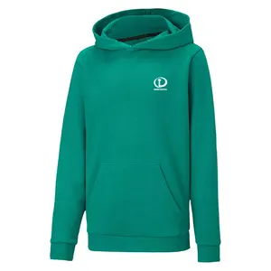 Oem Design Heren Hoodie Zwaargewicht Katoen Gemaakt Effen Groene Kleur Hoody Slank Getailleerde Hoodies Met Aangepast Logo Voor De Jeugd