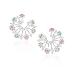 Pendientes de Diamantes con Diseño de Corsé - Product Image 1