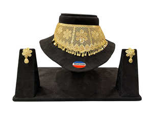 Joyería chapado en oro Joyería exclusiva moda gargantilla collar conjunto para niña y mujer - Product Image 6