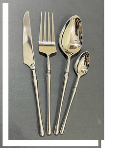 Vajilla de Hotel de clase alta moderna clásica, cuchillo de latón, tenedor, cuchara, cubiertos de oro de boda Vintage, cuchara y tenedor reutilizable, mango Delgado - Product Image 1