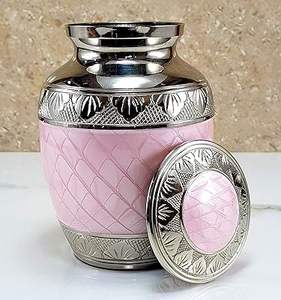 Urna Funeraria de Metal Grabada en Rosa para Cenizas Humanas, Urna Conmemorativa para Entierro, Urna de Aluminio para Cenizas de Adultos, Exportación al por Mayor - Product Image 1