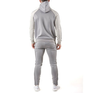 Ensemble de vêtements d'automne pour hommes, sweat-shirt à capuche uni, survêtement, survêtement deux pièces, hiver 100 polyester - Product Image 4