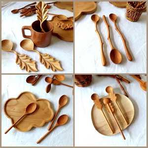 Vendedor líder, cuchara de madera, utensilios de cocina multiusos para servir comedor para restaurante, hotel y favores de eventos especiales - Product Image 2