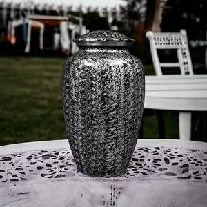 Urnas de cremación Classica para adultos de recuerdo de aluminio 100% de alta calidad de exportador indio - Product Image 4