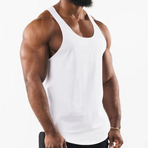 Nouvel arrivage Débardeurs de sport côtelés surdimensionnés Débardeurs de sport personnalisés Débardeurs de sport pour hommes Débardeurs extensible de taille américaine avec logo personnalisé - Product Image 4