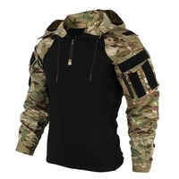 Randonnée Airsoft Chasse Costumes Uniforme Camouflage Tactique Combat Chemises Chasse Vêtements Chemises Pantalons avec Coussinets