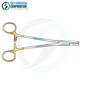 Disponible en acier inoxydable de taille de 5 pouces de porte-aiguille de contrat de couleur d'or pour des procédures dentaires et d'ophtalmologie de microchirurgie - Product Image 2