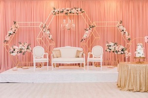 Paneles Metálicos Decorativos para Escenario de Recepción de Bodas, Paneles Estilo Arco de Boda para Decoración de Escenario, Soportes Metálicos Románticos para Bodas - Product Image 5