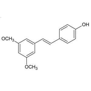 Pterostilbeno (3 ',5'-Dimetoxi-resveratrol) Alta pureza> 99,6% [ CAS: 537-42-8 ] - - Product Image 1