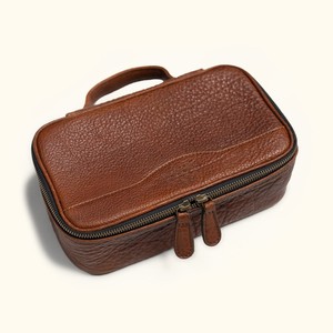 Men's Leather <b>Toiletry</b> Bag Large Capacity <b>Storage</b> Portable Travel <b>Toiletry</b> Dopp Kit Bag Case with Zipper for Convenient Bag - Product Image 2