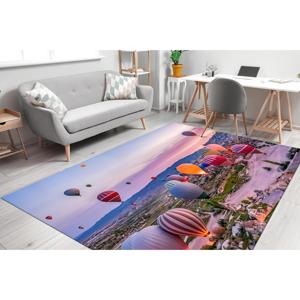 Tapis Cappadocia au lever du soleil, Tapis imprimé, Ballon à air, Décoration de paysage, Tapis doux non tissé - Product Image 2