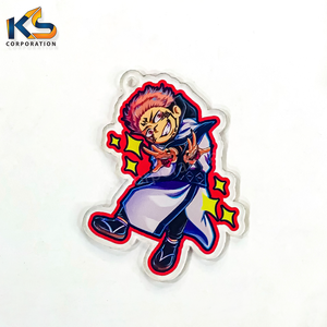 Custom Logo Acrylic Charms Cartoon <b>Anime</b> Photo Double Pendant Transparent Clear Acrylic <b>Keychain</b> - Product Image 2