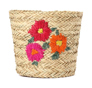 ตะกร้าหญ้าทะเลคุณภาพสูงพร้อมตะกร้าเก็บของปักลายจาก Sisu - Product Image 6