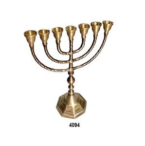 Latón Iglesia Plata Menorah Candelabros Iluminación Decoración Actividades religiosas Pascua Estilo americano Soporte de vela Hogar - Product Image 4