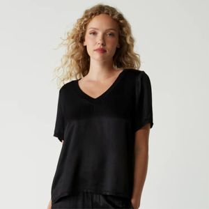 Camiseta ecológica con cuello en V para mujer, hecha de bambú orgánico, suave en la piel, hipoalergénica y sostenible - Product Image 2