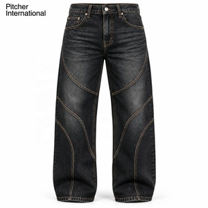 Wholesale <b>mens</b> baggy <b>jeans</b> Custom <b>mens</b> baggy denim <b>jeans</b> Heavyweight Cotton Private Label Streetwear - Product Image 5