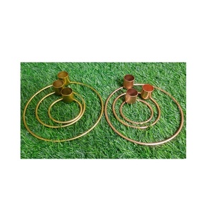 Bougeoir en métal de trois tailles différentes Taille et forme personnalisées Bougeoir couleur or à bas prix - Product Image 2