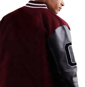 2025 ODM vente en gros personnalisé hommes Letterman université veste laine tissu collège Baseball vestes grande taille veste pour hommes - Product Image 6