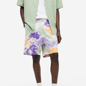 Short de gymnastique en molleton élastique de style solide décontracté pour hommes, coton confortable-Vente en gros, design uni personnalisable - Product Image 6