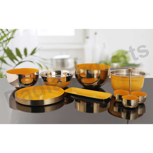 Ensemble de table polonais avec miroir conçu Ensemble de plats et d'assiettes Thali élégant - Product Image 1