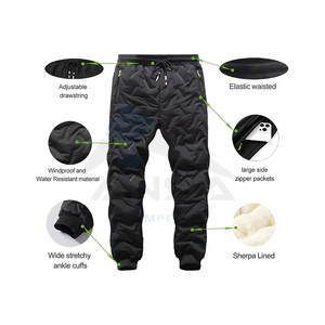 <b>Men's</b> Winter Snow Pants Sherpa Lined Sweatpants Thick Warm Fleece Pants Outdoor Sports Jogger Pants Casual <b>Thermal</b> <b>Trousers</b> - Product Image 3