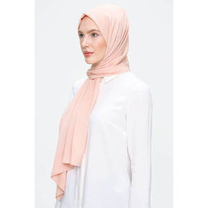 Self-Striped <b>Wool</b> <b>Scarf</b> 73x190 cm Powder Pink Headpiece & Neckerchief - Product Image 2