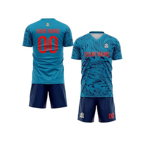 Men's Red And Navy Geometric <b>Soccer</b> Jersey Short Sleeve Crew Neck Moisture Wicking Fitted Polyester Adult Sport Apparel - Product Image 6