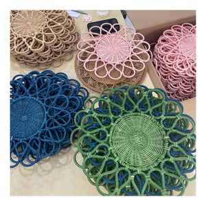 Plateau à assiettes en rotin artisanal, panier rustique léger, joli pour servir le petit-déjeuner, populaire pour les détaillants de style de vie - Product Image 5