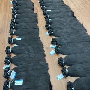 Extensions de cheveux vierges vietnamiens Remy non traités, tissage plat, lisses et soyeux, lots super double drawn, prix de gros, expédition immédiate - Product Image 4