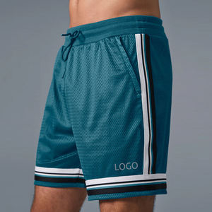 Shorts de course en maille pour hommes, fabrication directe d'usine, motif de sublimation personnalisé, shorts de basket-ball pour hommes, polyester, shorts en double maille vierges - Product Image 6