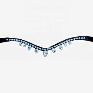 Elegante banda de cuero para cejas de caballo Diseño hecho a mano Accesorio de brida elegante y duradero para equitación y espectáculos ecuestres - Product Image 5