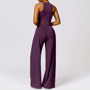 Ropa personalizada de verano con logotipo personalizado, ropa de mujer, camisetas sin mangas recortadas, pantalones, trajes con tinte de corbata, Conjunto de camiseta sin mangas de manga corta, servicio OEM - Product Image 5