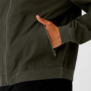 Blouson aviateur à la mode pour hommes avec ourlet et poignets côtelés, veste décontractée légère avec fermeture éclair pour Streetwear - Product Image 4