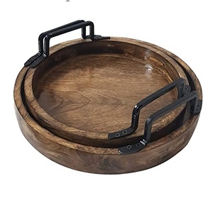 Wedding Party <b>Tabletop</b> Decorating Dinnerware Food Serving Rectangular Wooden Trays For Hotels and Restaurants Server Tray - Product Image 4