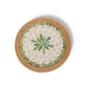 Mantel Individual Ecológico de Ratán y Madreperla para un Estilo de Mesa Sostenible y Uso Diario - Product Image 4