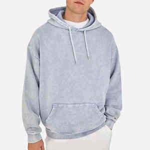 Sweat à capuche pour homme de haute qualité, poids lourd, style délavé au soleil, 100% coton, coupe ample, respirant, séchage rapide, coupe-vent - Product Image 1