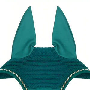 Nouveau style cheval oreille bonnet mouche voile cheval mouche voile avec Logo personnalisé confortable tissu oreille bonnet pour chevaux Fly Veil - Product Image 3