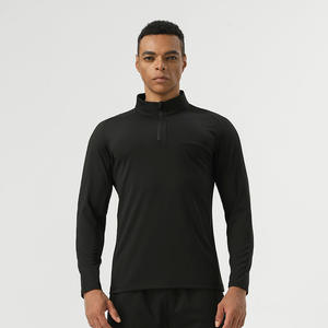 Camiseta Deportiva de Manga Larga para Hombre, Secado Rápido, para Entrenamiento, Fitness, con Cierre de Cremallera, Ropa Deportiva para Gimnasio - Product Image 2