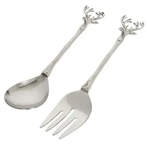 Juego de cucharas de acero inoxidable pulido con espejo Premium, cubiertos elegantes para bodas, restaurantes, eventos, juego de cubiertos de comedor Ideal de 2 - Product Image 2