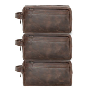 Offre Spéciale personnalisé en cuir Dopp Kit Vintage Style hommes lavage pochette sac avec fermeture à glissière étanche LTB-0071 pour trousse de toilette - Product Image 6