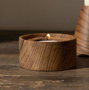 Ensemble de 2 mini bougies chauffe-plat carrées en bois, cire de soja, écologiques, décoration intérieure/extérieure pour Diwali, Noël - Product Image 3