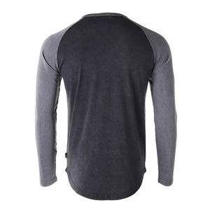 Wholesale Men's Slim Fitness <b>Raglan</b> Sleeve <b>T</b> <b>Shirt</b> Custom Logo Casual Cotton Sports Design Printed Wholesale High Quality - Product Image 2