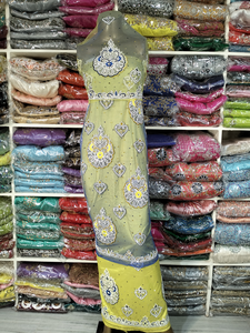 Super calidad estilo africano George Wrapper blusa tela estampada verano Mujer Red de seda para bodas y fiestas de primavera - Product Image 5