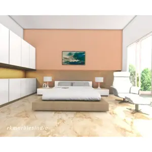 Breccia Aurora แผ่นหินอ่อนสีเบจสีขาวทันสมัยโดโลไมต์แคลไซต์ที่มีการขัดและขัดเงาสำหรับห้องน้ำและห้องครัวสำหรับใช้ในวิลล่า - Product Image 3