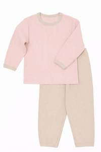 JALBEBE Unisex Baby Ribbed Loungewear Set 2pcs Long Sleeve Soft Cotton <b>Top</b> Pants Home Wear Two Piece All Season Wholesale - Product Image 3