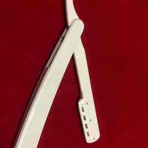 Mango dentado profesional Hoja expuesta Negro mate Borde recto Deslizante Barber Razor Salon Uso Cut Throat Shavette Razors - Product Image 5