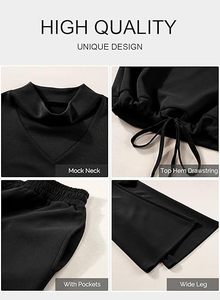 Ensemble de survêtement en molleton doux imprimé délavé à l'acide pour femmes, style jogging, tendance urbaine, 100% coton, séchage rapide, respirant, ensemble tendance - Product Image 4